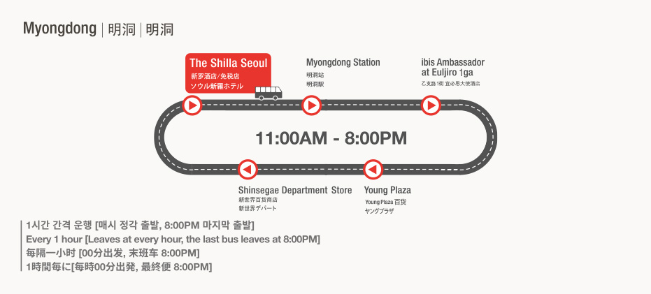 Myongdong 11:00AM - 8:00PM